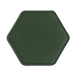 Sous-Verre hexagonal en cuir vert anglais, set de 6