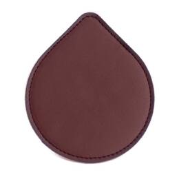 Sous-Verre goutte en cuir bordeaux, set de 6