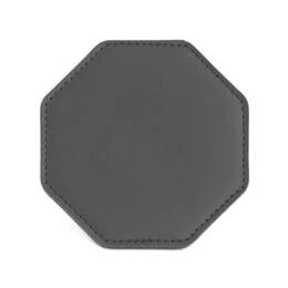 Sous-Verre octogonal en cuir gris fer, set de 6