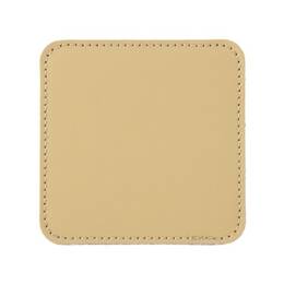 Sous-Verre carré en cuir beige café latte, set de 6