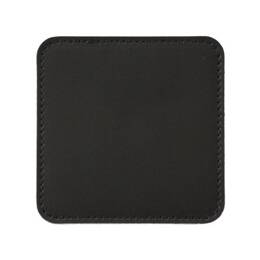 Sous-Verre carré en cuir noir, set de 6