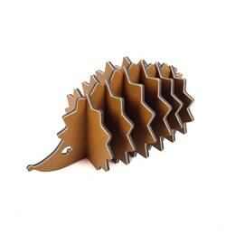 6 sous-verres "Hérisson" en cuir gold, décoration transformable en s