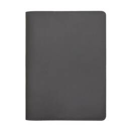 Conférencier A5 en cuir gris fer
