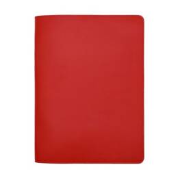 Conférencier A5 en cuir rouge coquelicot
