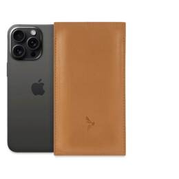 Pochette iPhone 15 Pro Max en cuir gold - PM-047-01