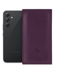 Pochette Galaxy A34 5G en cuir myrtille - PM-057-01