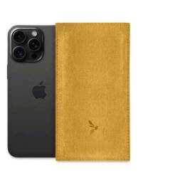 Pochette iPhone 16 Pro Max en cuir doré - PM-045-01