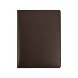 Porte signature A4 en cuir marron foncé - PS500