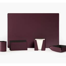 Coffret à rebord 50cm en cuir bordeaux - COF-600-50