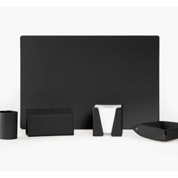 Coffret à rebord 50cm en cuir noir - COF-600-50
