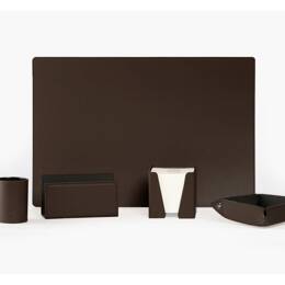 Coffret à rebord 50cm en cuir marron foncé - COF-600-50