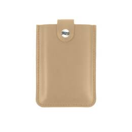Porte-carte de visite en cuir beige - PV500