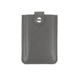 Porte-carte de visite en cuir gris - PV500