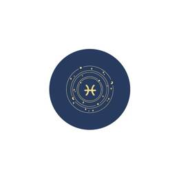 Sous-verre signe astro en cuir bleu - SV506