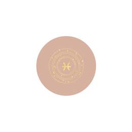Sous-verre signe astro en cuir rose - SV506