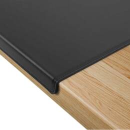 Tapis de souris à rebord en cuir noir - TS600