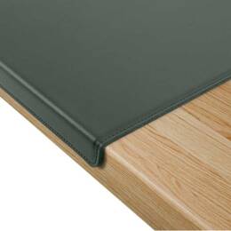 Tapis de souris à rebord en cuir vert - TS600