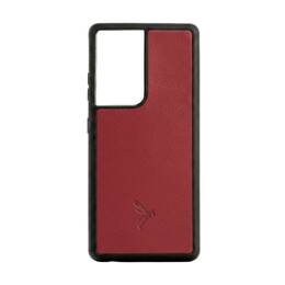 Coque Galaxy S21 Ultra cuir rouge - PM-088-01