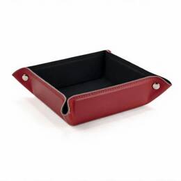 Vide poche carré en cuir rouge - VP502
