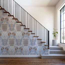 Papier peint design art déco – Paon Oriental