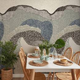 Papier peint Mer de Points – Fresque artistique moderne