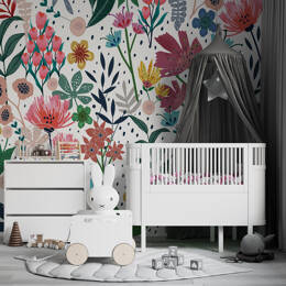 Papier peint design jardin, fleuri – Jardin de Patagonie