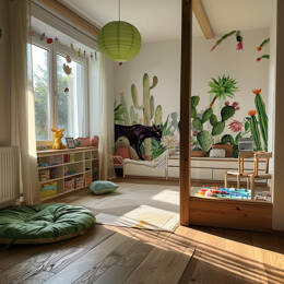 Papier peint panoramique tropical, animaux – Wild