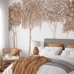 Papier peint panoramique arbres, nature – Jardin d'éden