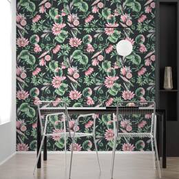 Papier peint design floral, végétal – Lotus
