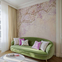 Papier peint panoramique fleurs, japonais – Sakura