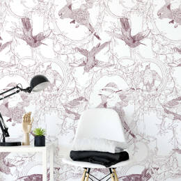 Papier peint design art déco, animaux – Seigneurie