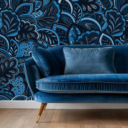 Blue Garden - Papier peint jungle