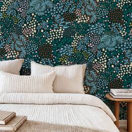 Papier peint design floral, fleurs – Manon