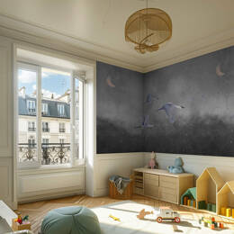 Blue Birds - Papier peint panoramique