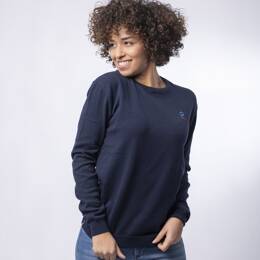 Pull Col Bateau Femme Marine Coton Bio - Camille