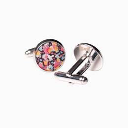 Boutons de manchette Liberty Pepper orange gris