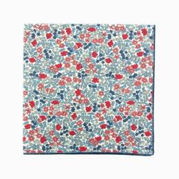 Pochette de costume Liberty Emilia Flowers bleu / rouge