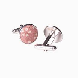 Boutons de manchette Japonais Sagano vieux rose