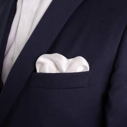 Pochette de costume Soie blanche