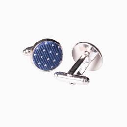 Boutons de manchette Soie Venezia bleu moyen