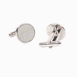 Boutons de manchette Lin vert de gris