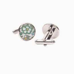 Boutons de manchette Liberty Katie & Millie citron vert
