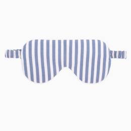 Masque de nuit - Seersucker Rayures bleu