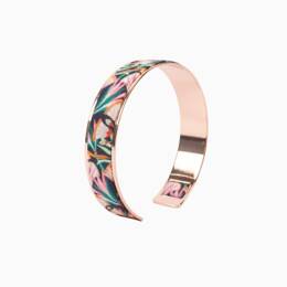 Bracelet laiton argenté - Liberty Lotus lagon