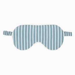 Masque de nuit - Rayures bleu sarcelle