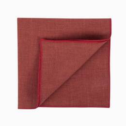 Pochette de costume Lin brique