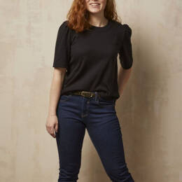 Top à manches 3/4 - Noir - Femme