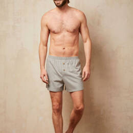 Caleçon court en Coton BIO - Gris - Terracotta - Homme