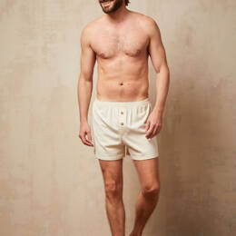 Caleçon court en Coton BIO - Naturel - Blanc - Homme