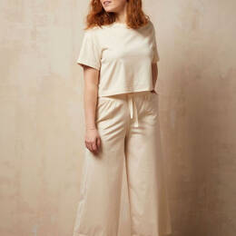 Pantalon Large - Ecru - Blanc - Femme